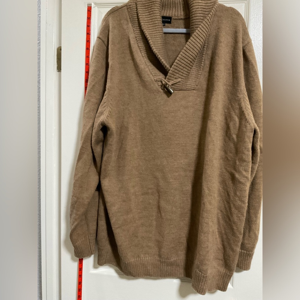 Men’s Rochester Tan Wool Sweater - Picture 5 of 11